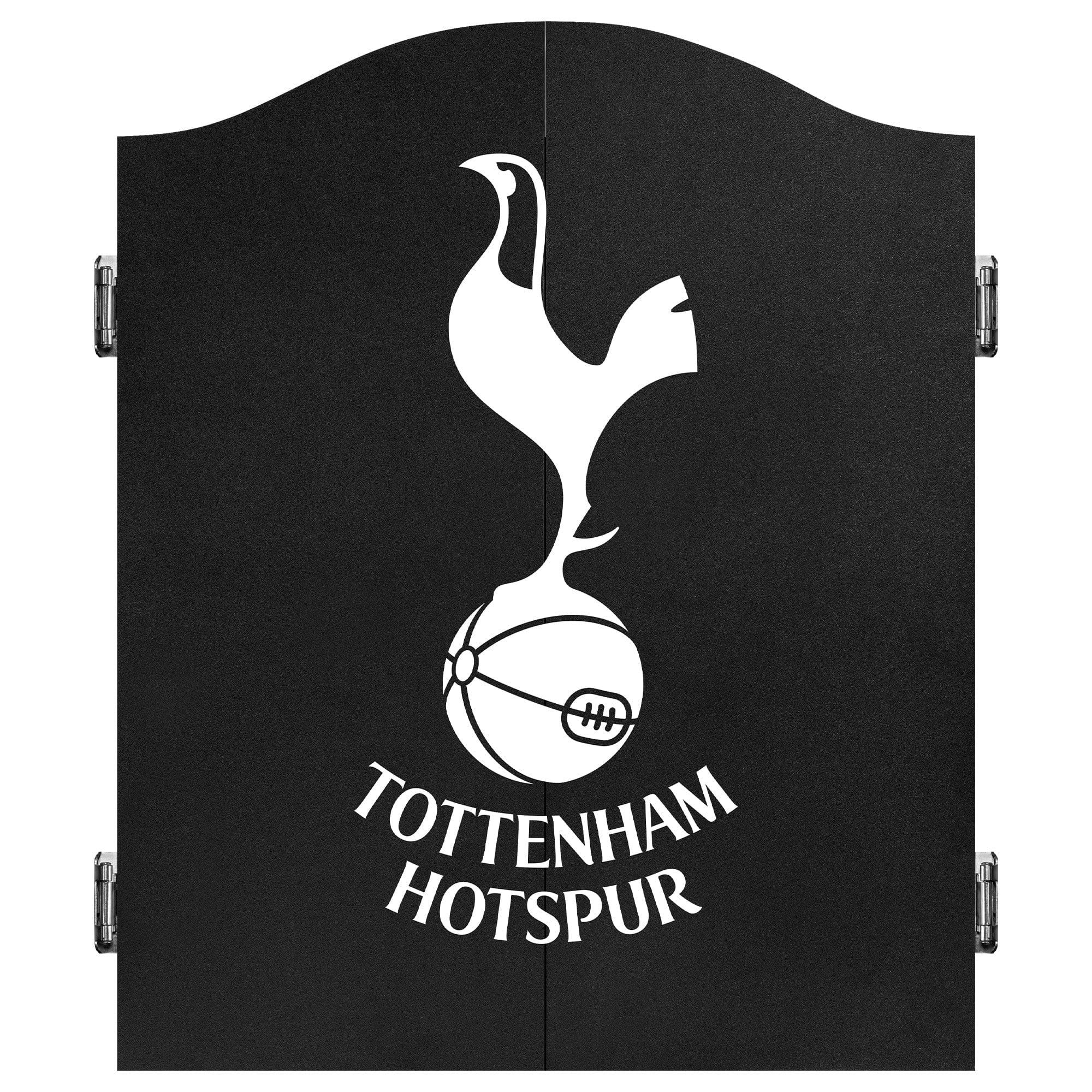 Tottenham Hotspur Dartboard Cabinet - Official Licensed - Spurs - C3 - Black - White Crest