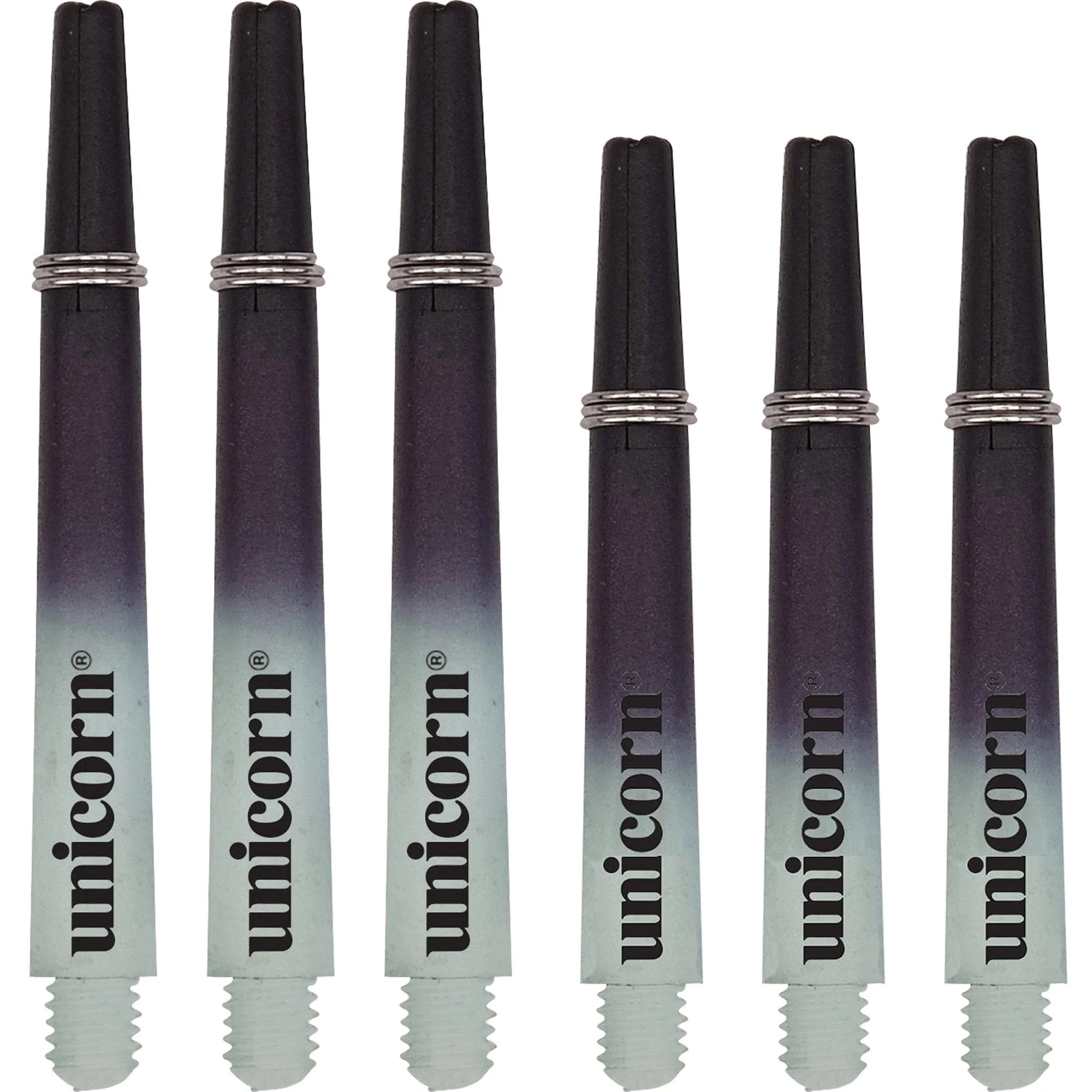 *Unicorn Gripper 3 Two Tone Dart Shafts - White & Black