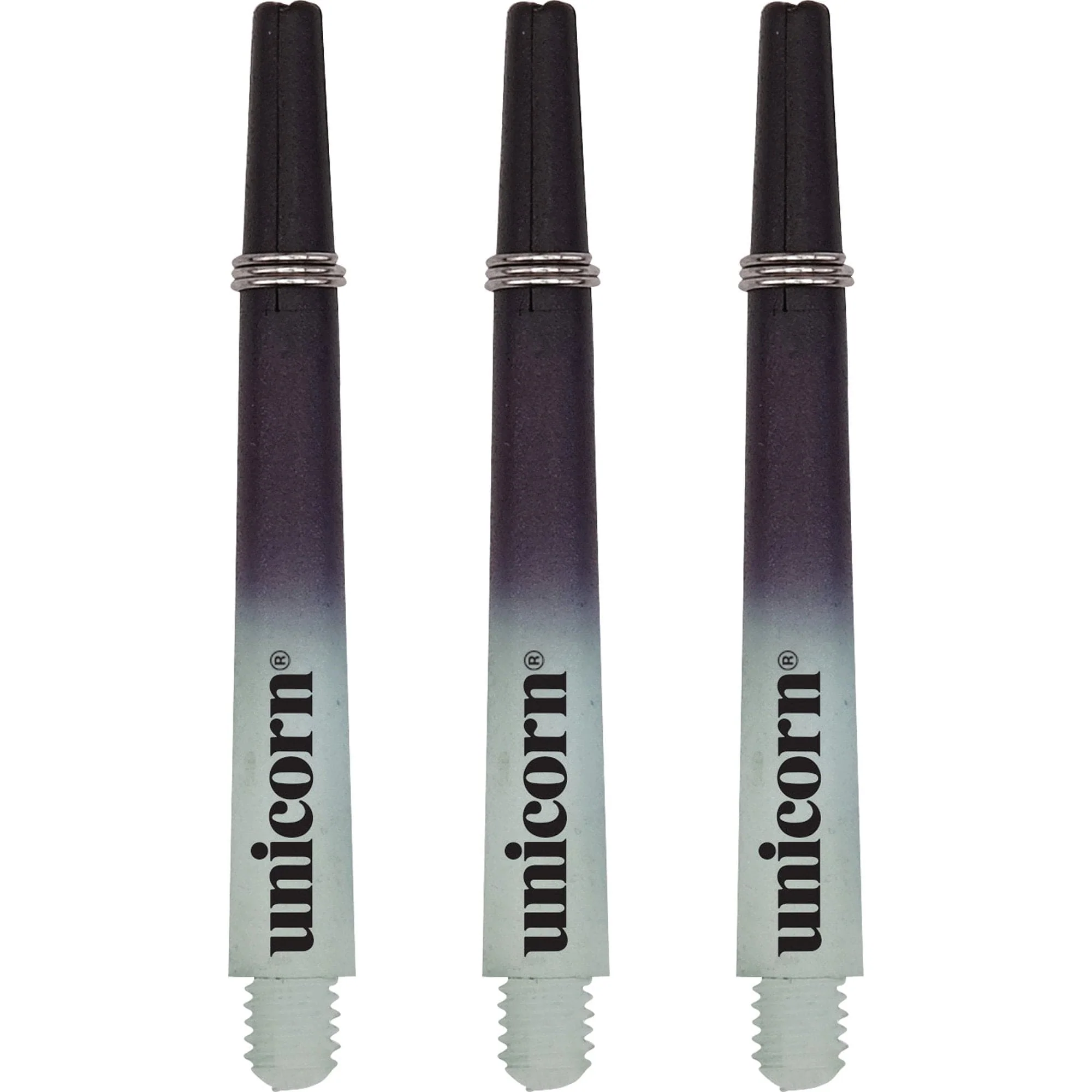 *Unicorn Gripper 3 Two Tone Dart Shafts - White & Black - Image 2