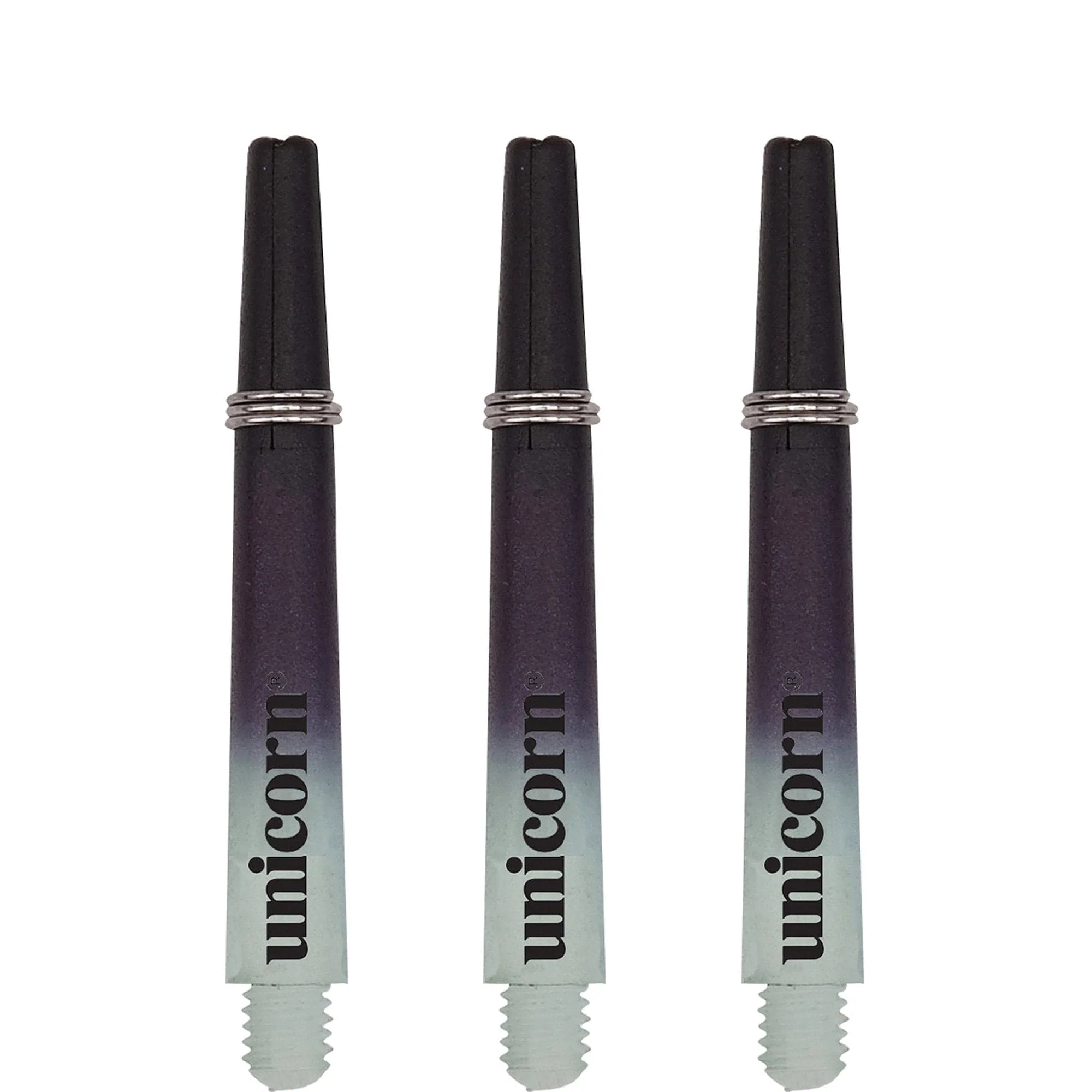 *Unicorn Gripper 3 Two Tone Dart Shafts - White & Black - Image 3