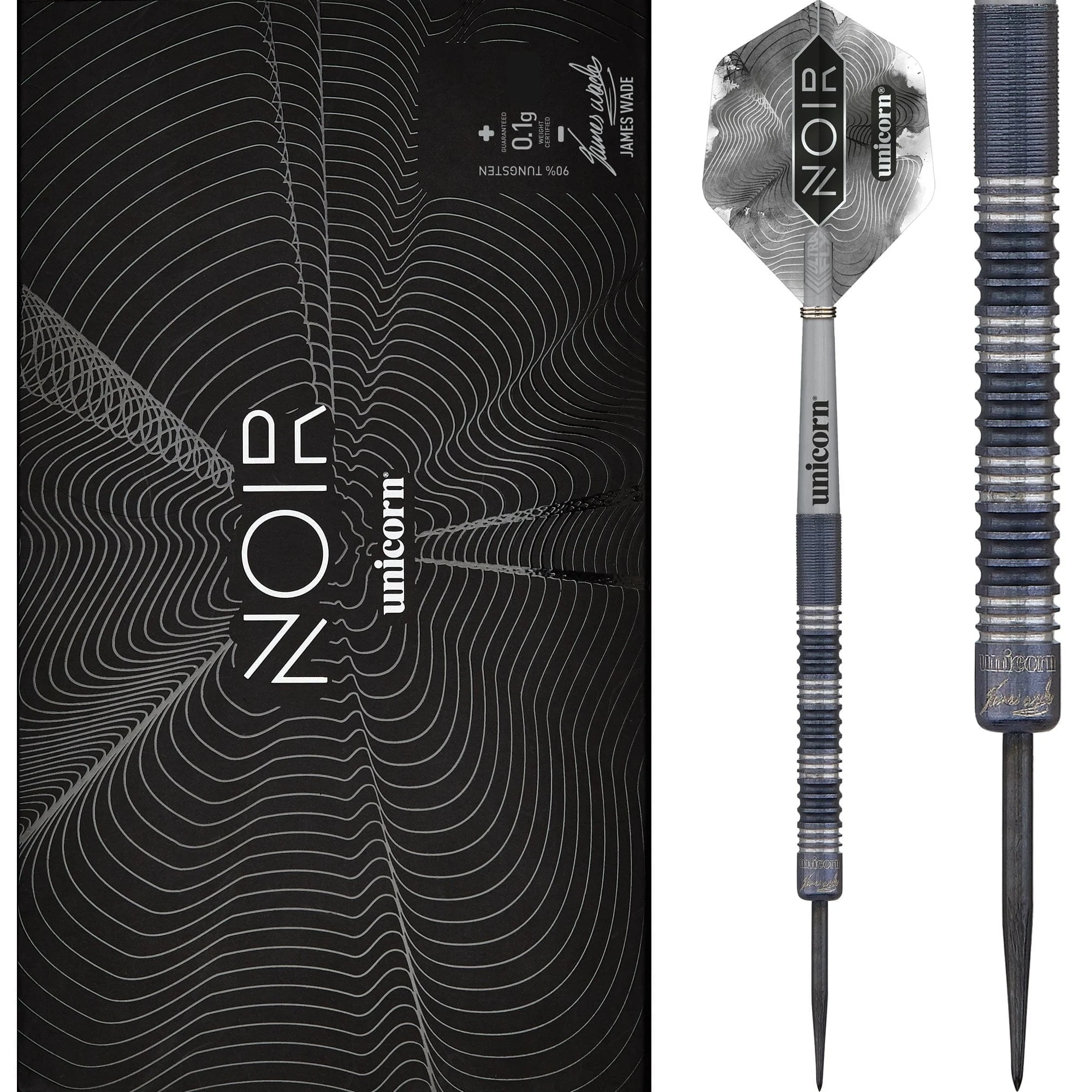 *Unicorn James Wade Darts - Steel Tip - The Machine - Deluxe Edition - Noir