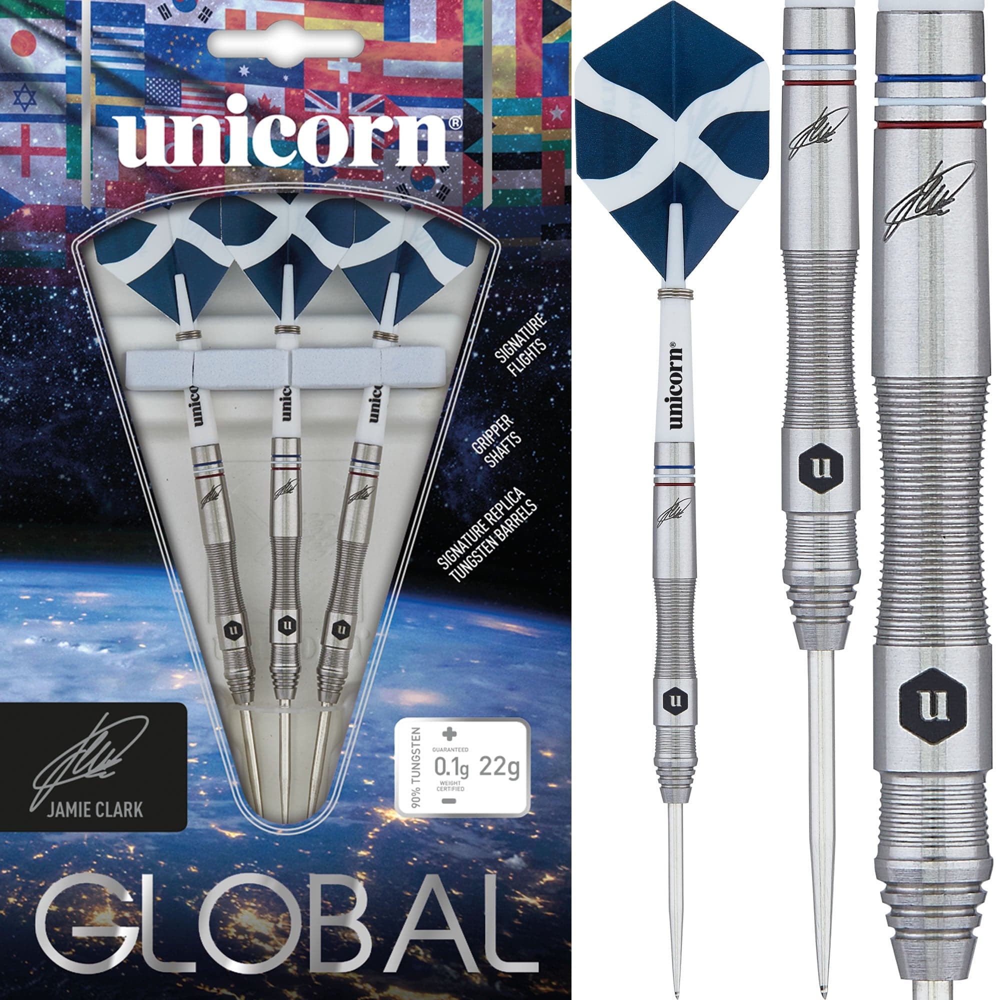 Unicorn Jamie Clark Darts - Steel Tip - Global - Natural - Image 2