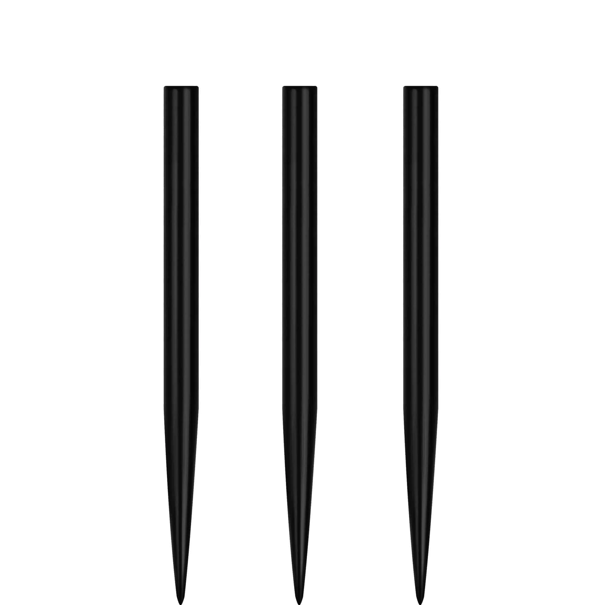 Unicorn Spare Dart Points - Steel Tip - Plain - Black  - 35mm
