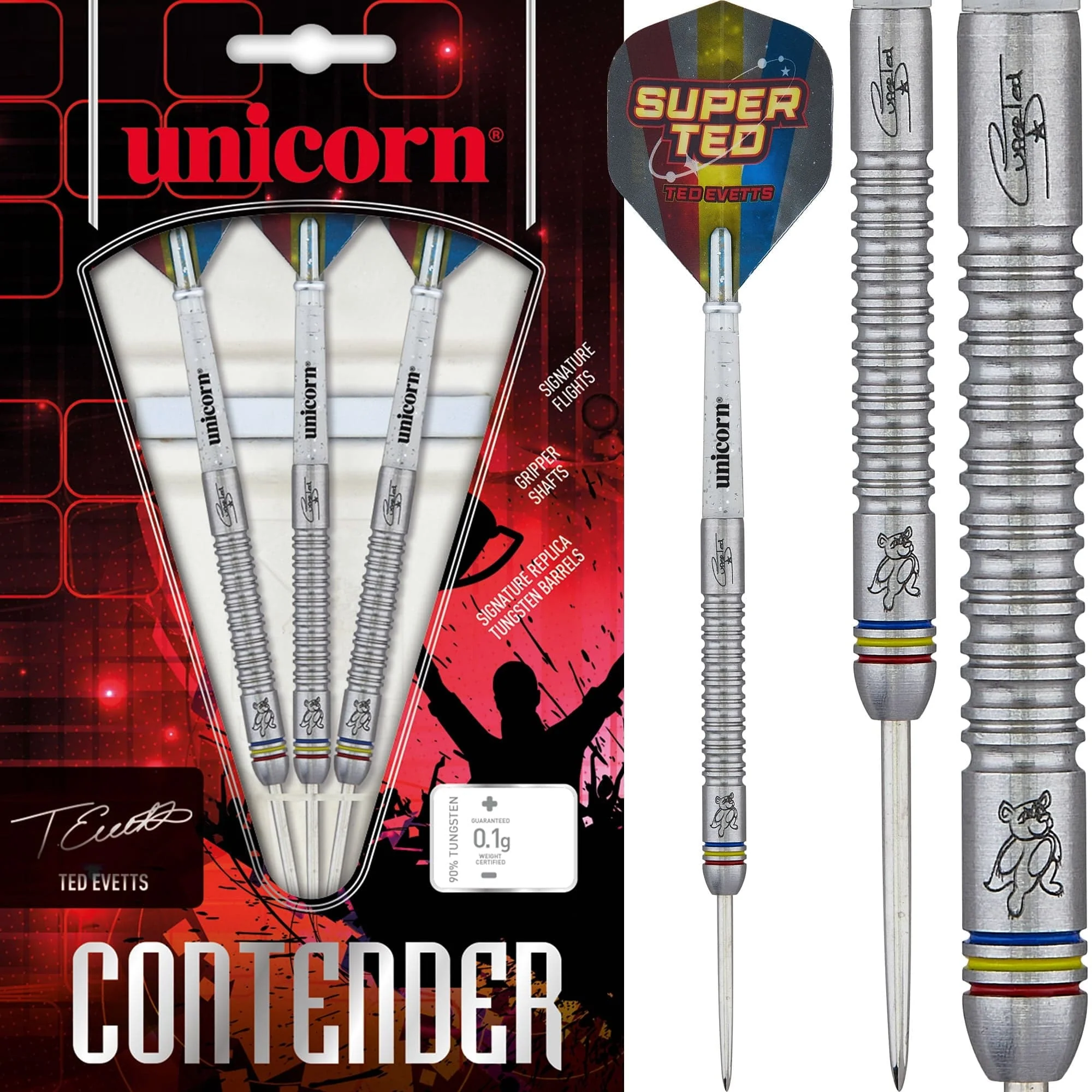 Unicorn Ted Evetts Darts - Steel Tip - Contender - Super Ted - V2 - Image 2