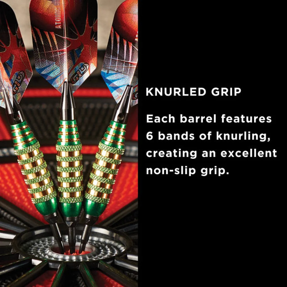 Viper Atomic Bee Darts - Soft Tip - Coated Alloy - Coloured Rings - Green - Image 6