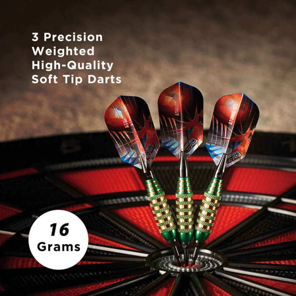 Viper Atomic Bee Darts - Soft Tip - Coated Alloy - Coloured Rings - Green - Image 7