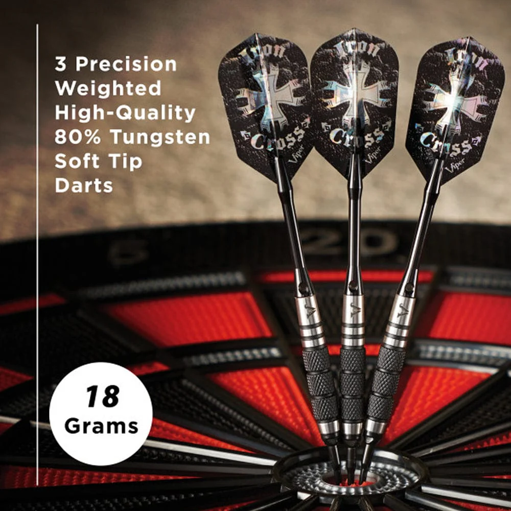 Viper Desperado Darts - Soft Tip - 80% - inc Extras - D1 - Tri-Knurl - Black - Image 7