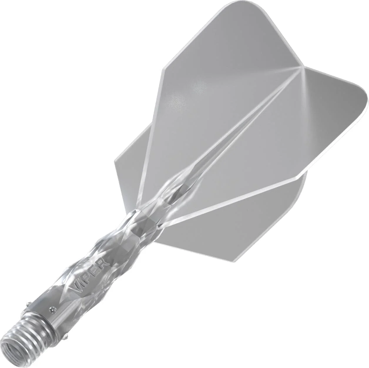 Viper Diamond Core Dart Flights - Moulded Flights & Shaft - Standard - Clear