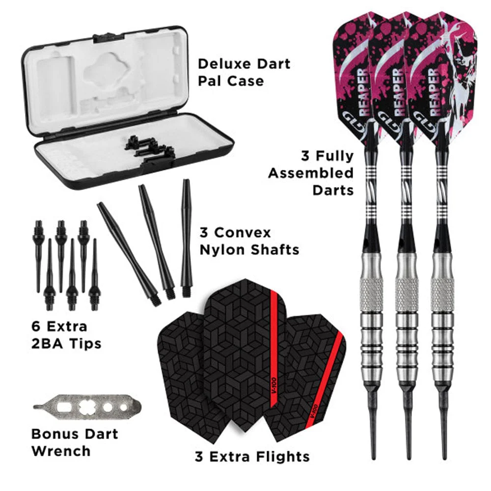 Viper Grim Reaper Darts - Soft Tip - 80% - inc Extras - G2 - Rear-Knurl - Natural - Image 3