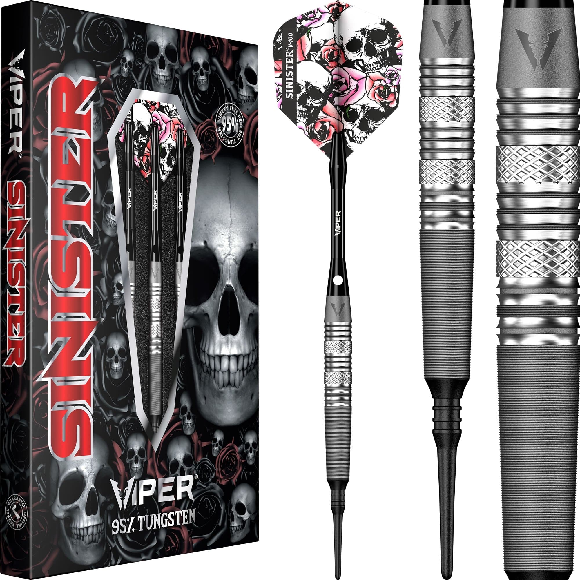 Viper Sinister Darts - Soft Tip - 95% - Sandblasted - S5 - Twin-Knurl - Image 2