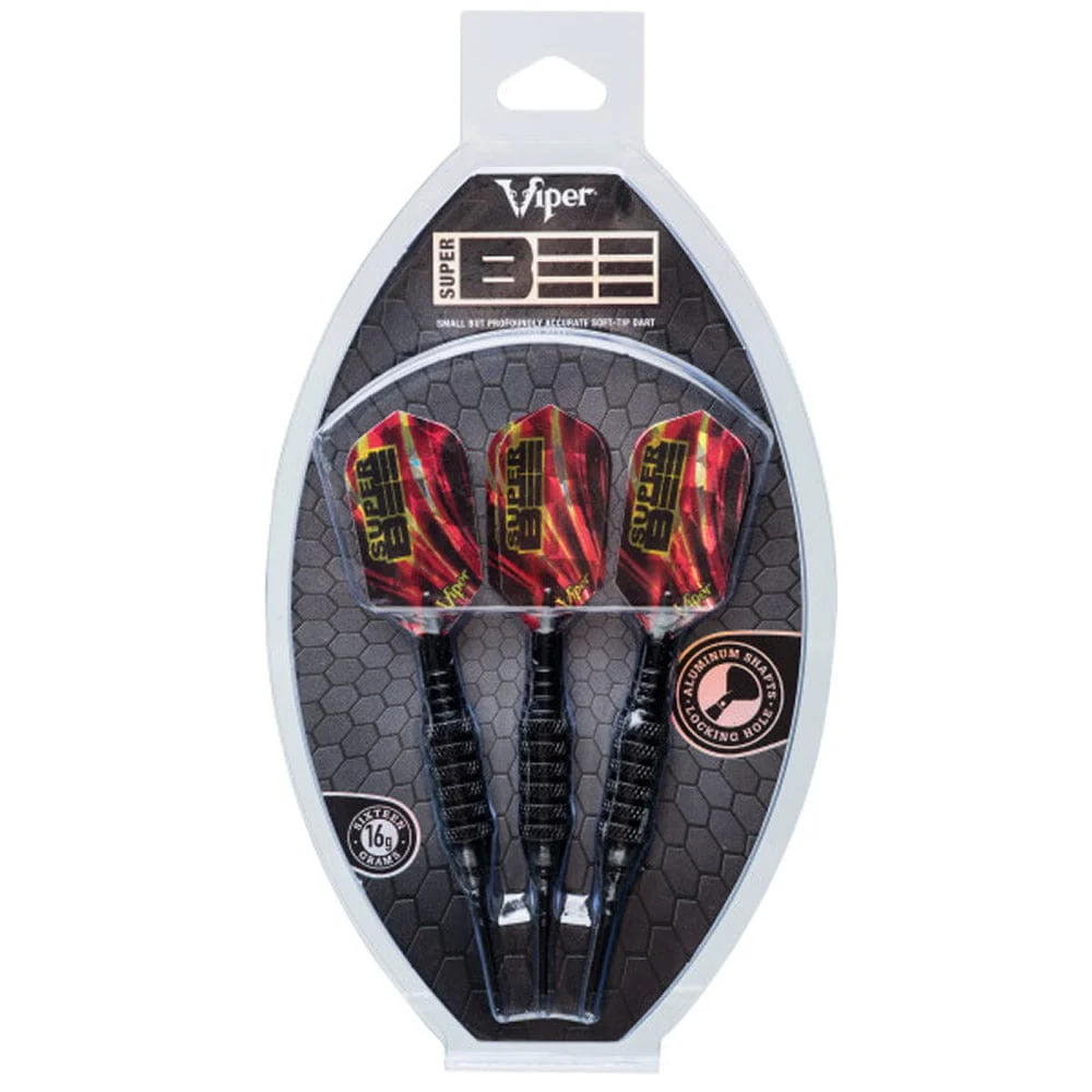 Viper Super Bee Darts - Soft Tip - Black Alloy - Knurled Rings - Black - Image 5