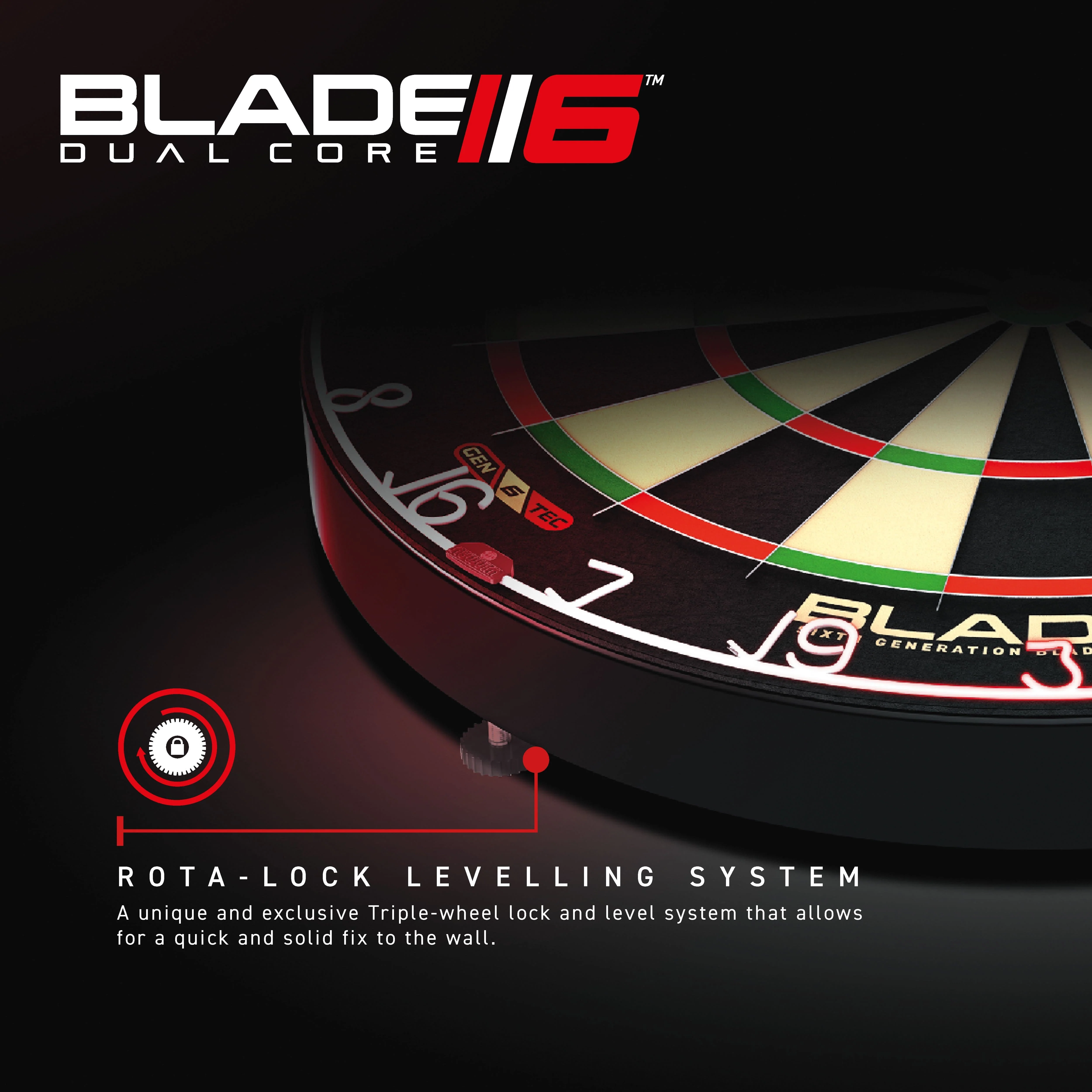 Winmau Blade 6 Dartboard - Professional - with Rota Lock System - Blade 6 - Dual Core - Image 5