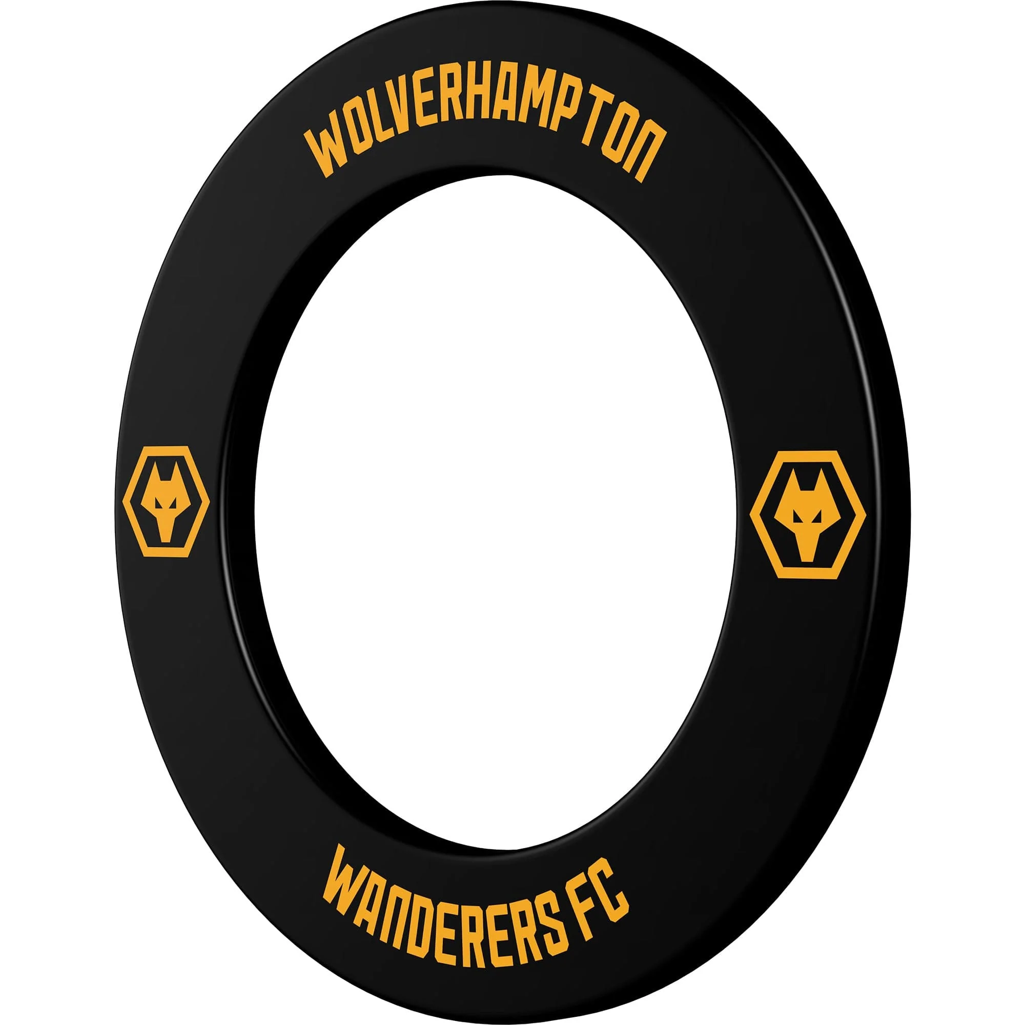 Wolverhampton Wanderers FC Dartboard Surround - Official Licensed - Wolves - S1 - Black - Yellow Crest - Image 2